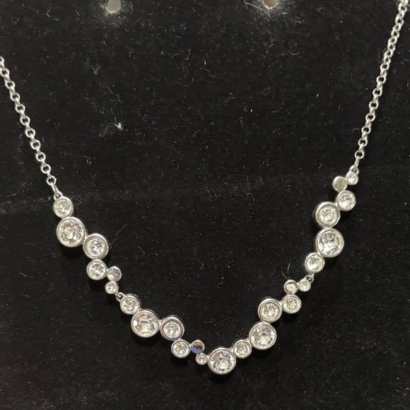 Touchstone Crystal Jewelry - Elegant Silver Necklace with Crystal Accents